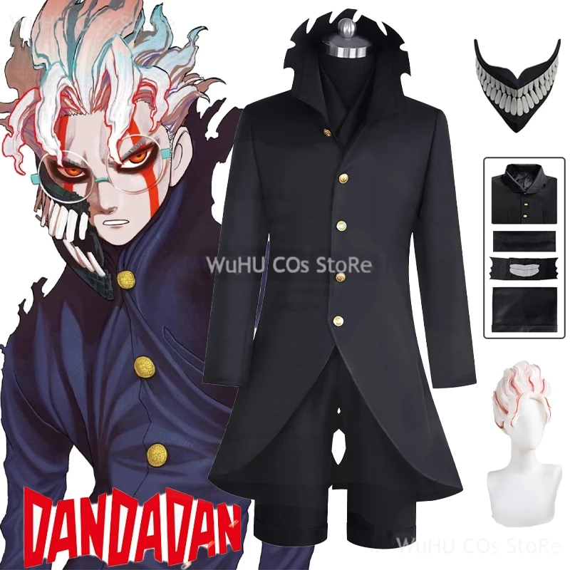 

Anime Dandadan Ken Takakura Okarun Cosplay Costume Wig Mask Uniform Glasses Momo Ayase Halloween Party for Women Men Prop