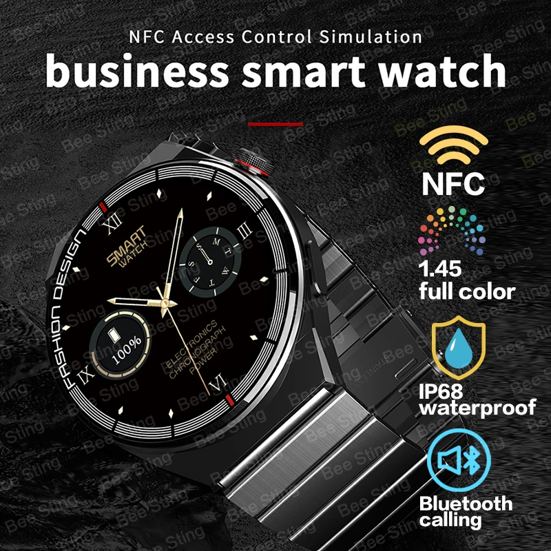 

2023 New Bluetooth Call Smart Watch Men Sports Fitness Tracker Waterproof Smartwatch Large Hd Screen For Huawei Xiaomi Phone+box