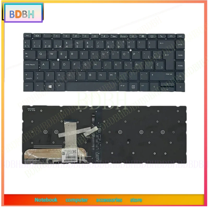 

For HP EliteBook 1040 G4 X360 1040 G5 G6 Black SP Keyboard Backlight L66881-071