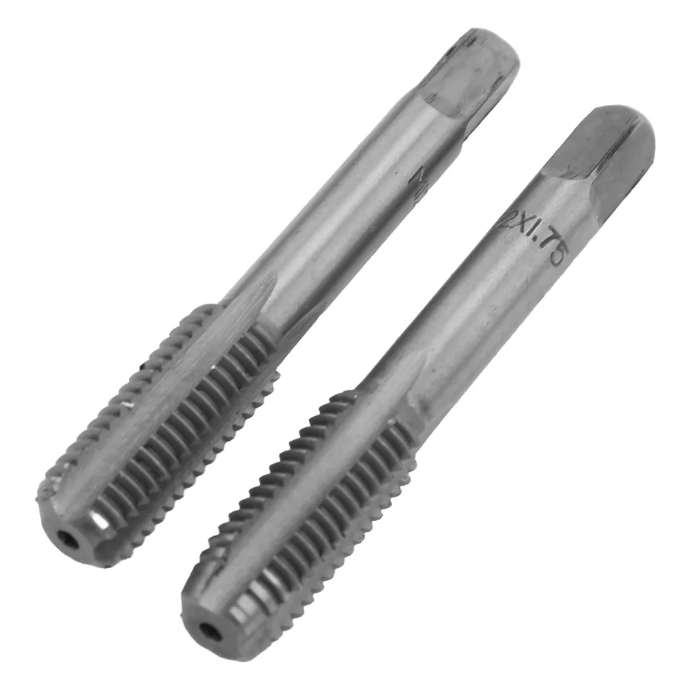 2pcs High Speed Steel Hand Tap M12 x 1.75mm / M14 x 2.0mm / M16 x 2.0mm Engraved Size Marking Metric Tap Thread Tap