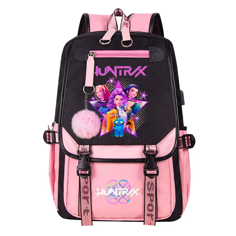 

2025 School Backpack for Students KPop Demon Hunters Daily Bagpack Hot Movie Print Backpacks for Girl Boy Laptop Usb Port Bag