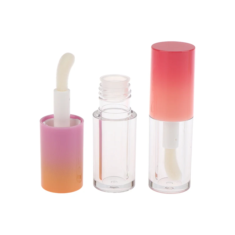 ● Bouteille de glaçage à lèvres en plastique de 4ML/6ML, 1 pièce, avec porte-clés dégradé, Tube vide de brillant à lèvres, bouteille d'échantillon rechargeable
