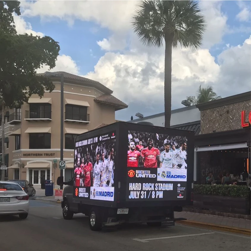 Outdoor P6 Mobile LED Wall Digital Billboard For Food Truck Advertising