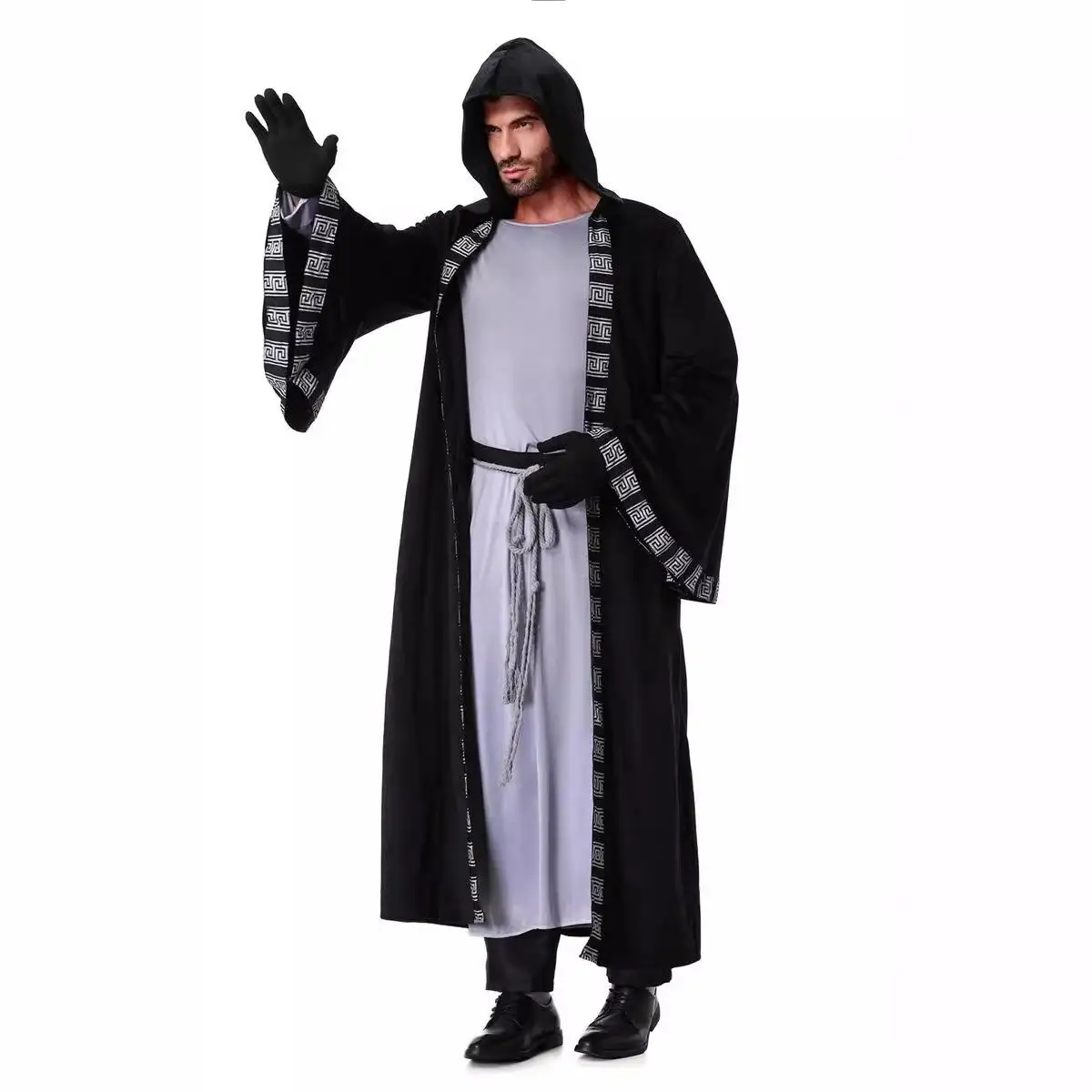 Loween sorcière Cosplay longue Robe moyen-orient arabe prêtre M sorcière Pirate jeu de rôle Costume hommes Faion tendance