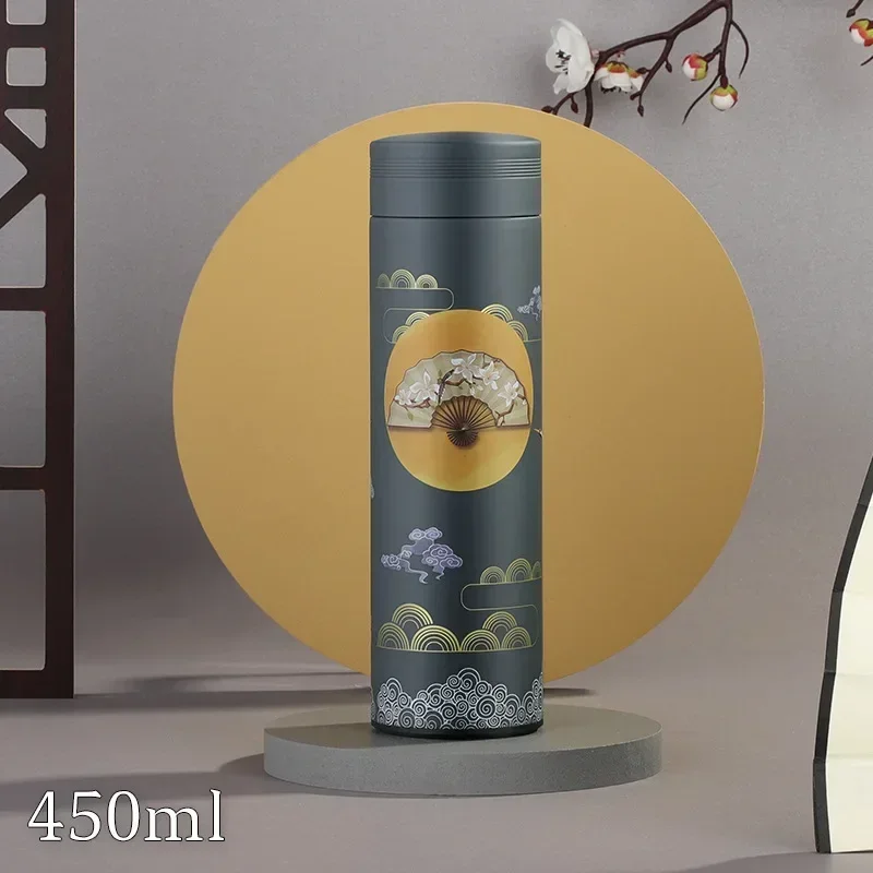 زجاجة مياه حرارية محمولة على الطراز الصيني ، ترمس مبتكر لشاي القهوة ، كوب حراري يحافظ على الدفء للرجال والنساء ، السفر ، من من من من من من الخارج