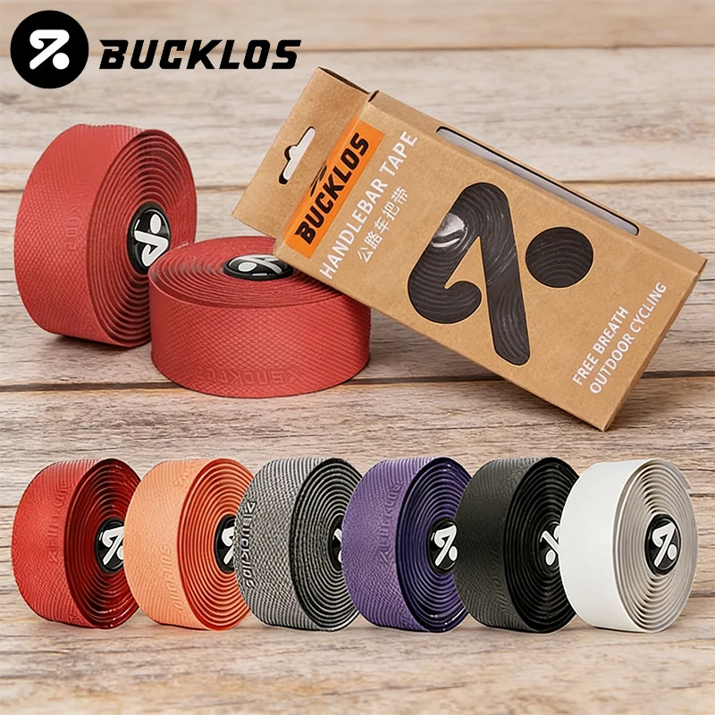 

BUCKLOS Cycling Handlebar Tapes Road Bike Tape Anti-slip Breathable Handle Bar Strap Shock Absorbing Comfort Bicycle Handle Tape