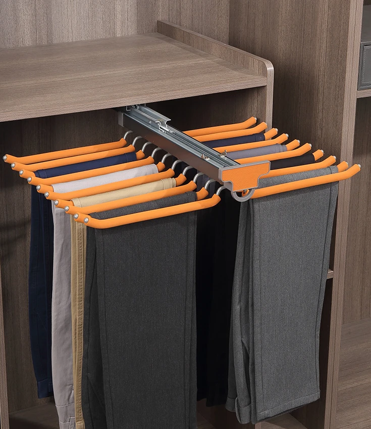 Household wardrobe built-in slide rails, top trousers, drawers, side trousers, storage racks, hardware accessories