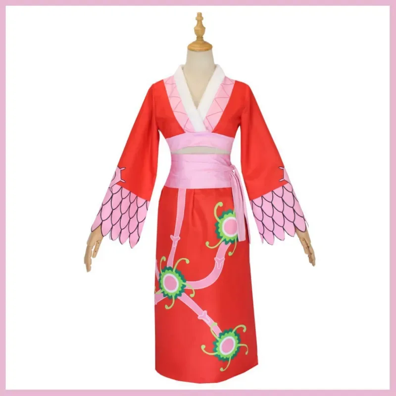 Anime Seven Warlords of The Sea Boa·Hancock Cosplay Costume Empire Snake Pink Skirt Cloak Wig Woman Sexy Halloween Suit
