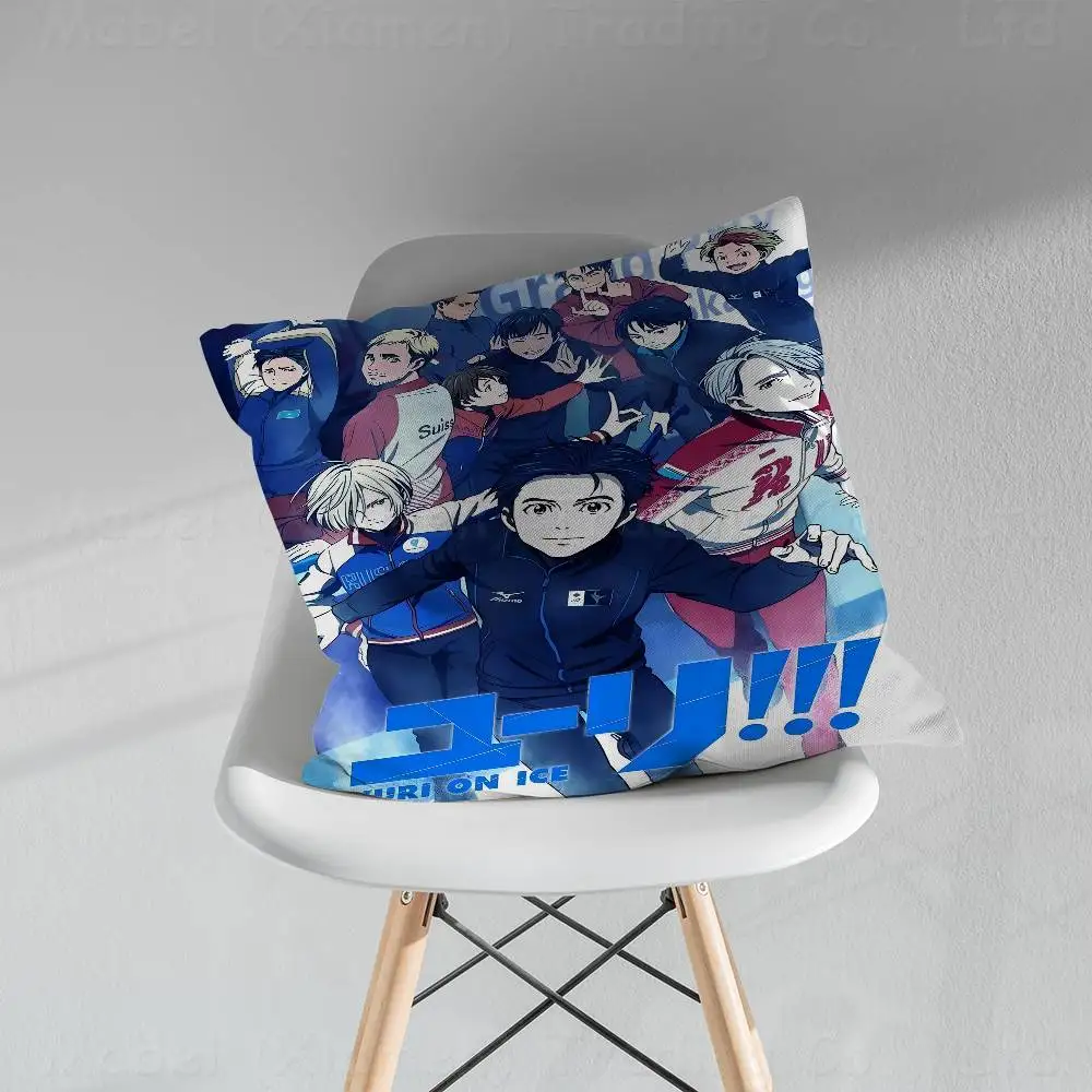 

Anime Yuri On Ice Cushion Cover Inches Farmhouse Decor Home Throw Pillow Covers For Couch Decorations