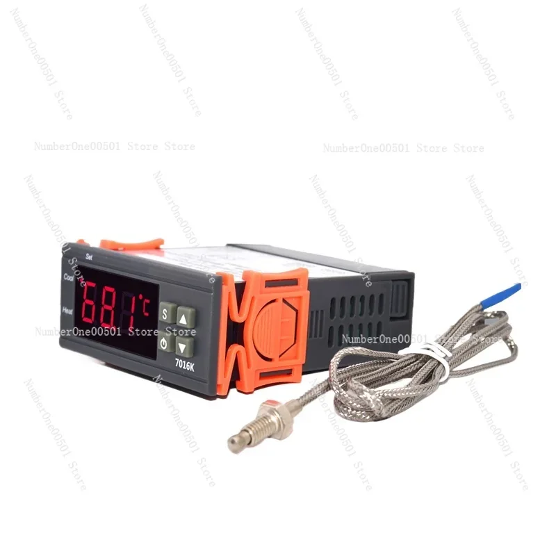 

7016K Digital Temperature Controller Thermometer K Type Thermocouple 1 999 C High Power Relay Output -095