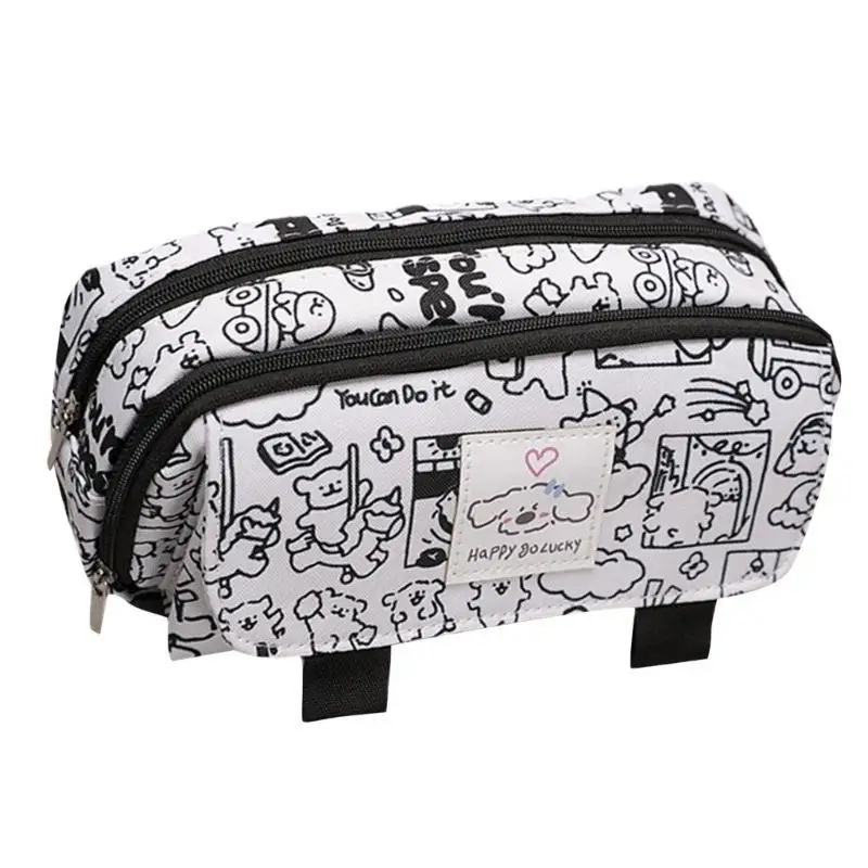 

Extending Pencil Case for Student Adult, Large Capacity Pen Bag with Multiple Compartments, Travel Cosmetic Storage Bag