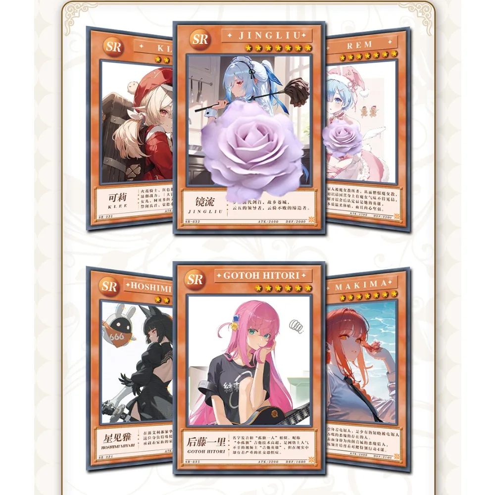Tarjeta de colección de mil colores, chica de Anime creativa, tarjeta con apertura de ventana de cristal 3D para regalos de estímulo de Navidad para niños