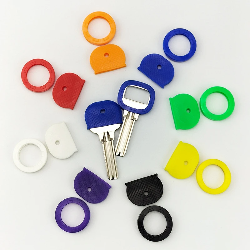 10pcs/set Random Key Covers Topper Keyring Fashion Hollow Multi Color Soft Key Locks Keys Cap Key Accessories