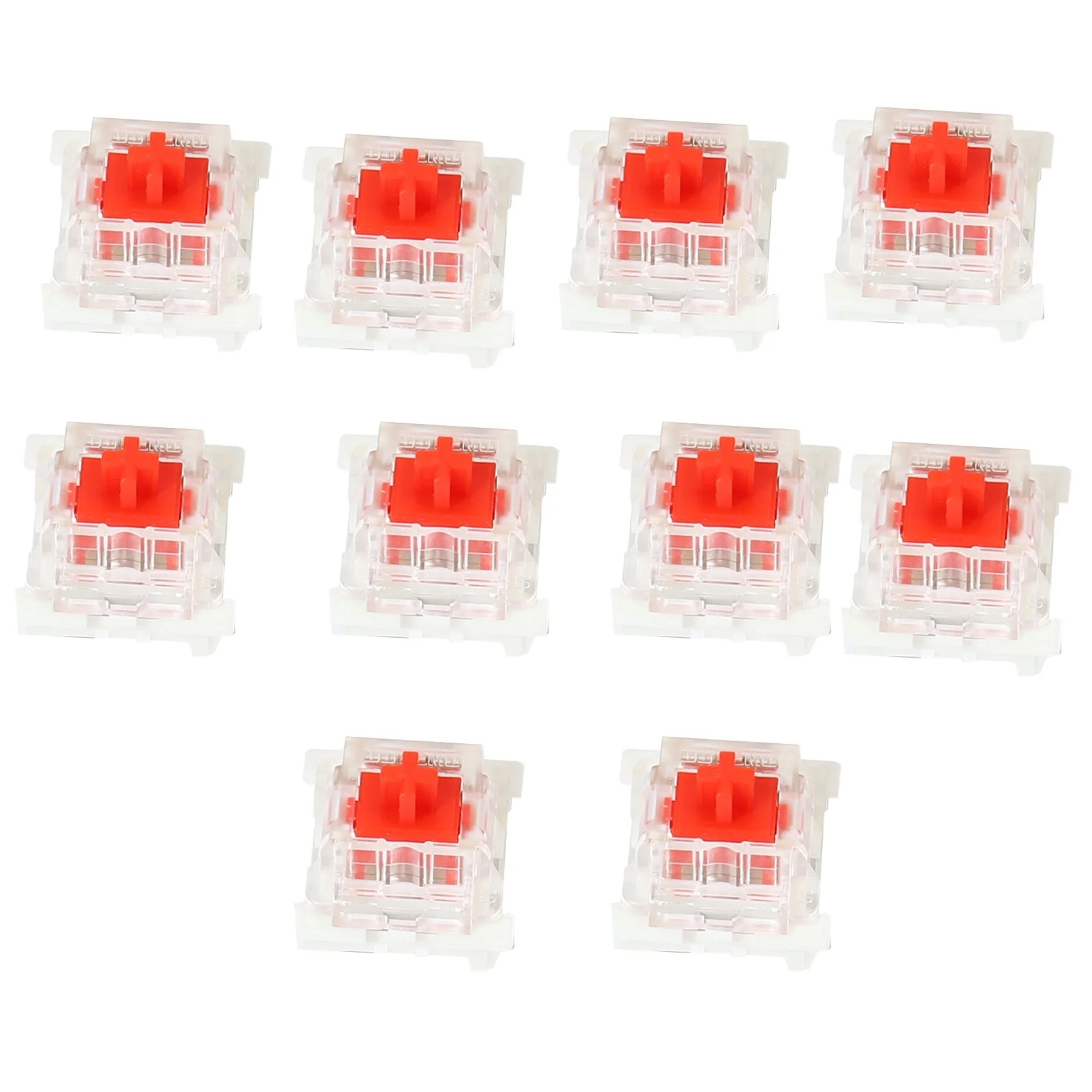 

10Pcs Plastic For Cherry Red 3 Pin MX RGB Mechanical Switch Keyboard Replacement