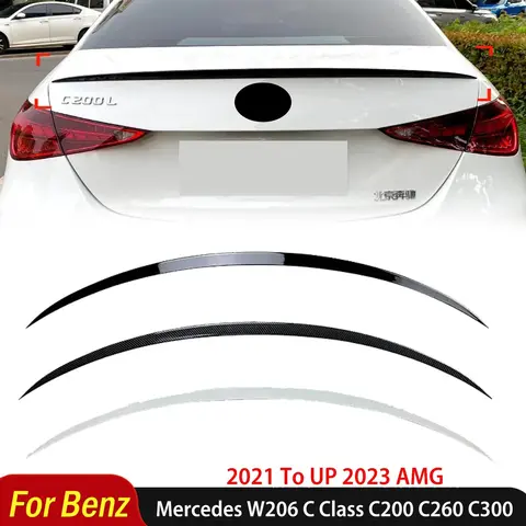 Para Mercedes Benz W206 Clase C C200 C260 C300 2021 a 2023 AMG estilo alerón deportivo trasero estilo ala accesorios para automóviles Kit de carrocería