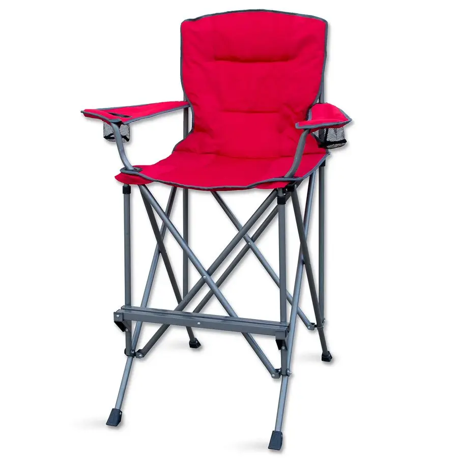 Extra Tall Folding Chair 31 Seat Height Director Chair for Camping, Home Patio and Sports Portable and Collapsible with Footrest