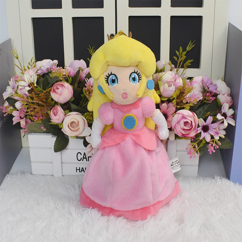 Kawaii Mario Luiji Goomba Kamek Yoshi Soft Plush Toys Cute Toad Princess Peach Daisy Rosalina Toadette Pauline Peluche Doll