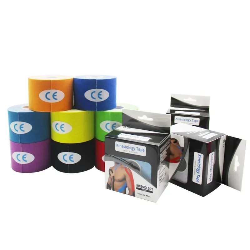 taśma kinezjologiczna taśma kinesio taśma grip taśma Athletic Recovery Elastic Kneepad Muscle Pain Relief Knee Pads Support Bandage Fitness