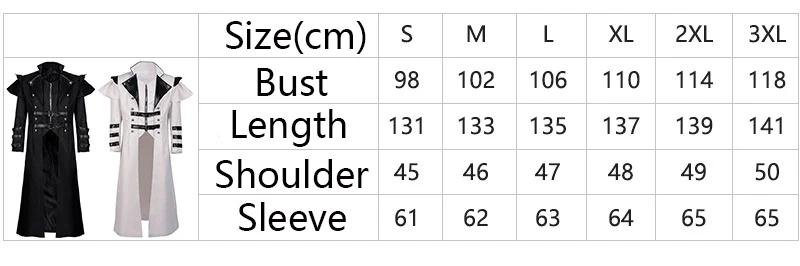 Women Men Medieval Zippered Long Coats for Medieval Court Events Uniform Suit Black Gown Cosplay Costume