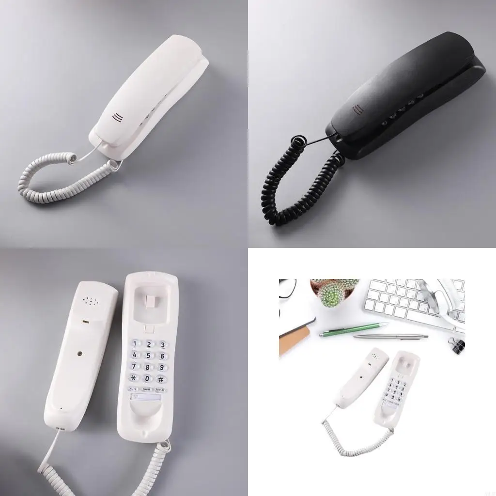 896F Wall Phone Fixed Landline Wall Telephones with Speed Dial- and Memory Buttons
