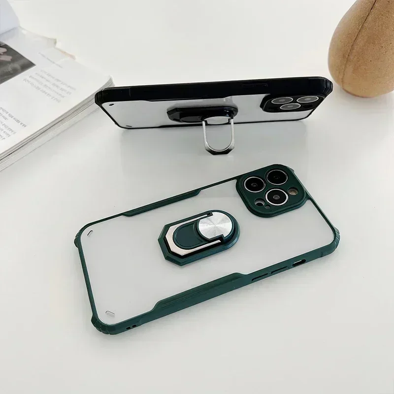 جراب هاتف محمول لموتورولا موتو g55 5g ، درع أكريليك بأربعة زوايا ، ضد الصدمات ، حماية لعدسة الكاميرا ، مع دعم