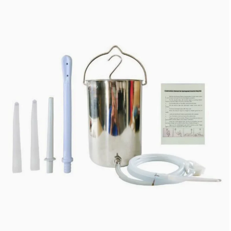 

Набор для домашней клизмы из нержавеющей стали, многоразовый, нетоксичный, с насадками, для очищения кишечника и детоксикации.