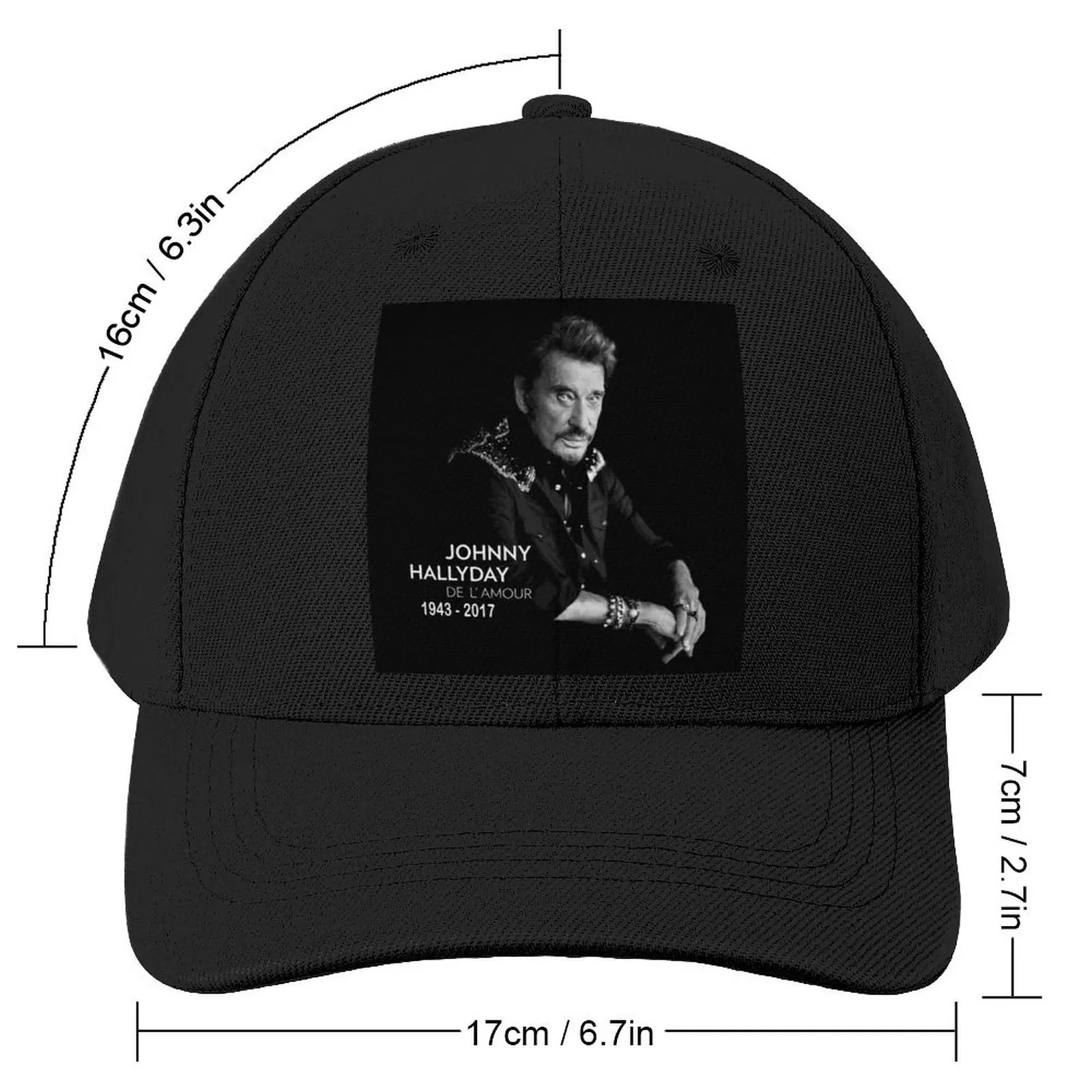 Johnny Hallyday Baseball Cap Johnny Hallyday Limitied Edition Traditional Baseball Hat Girl Bodybuilding Personalized Cap