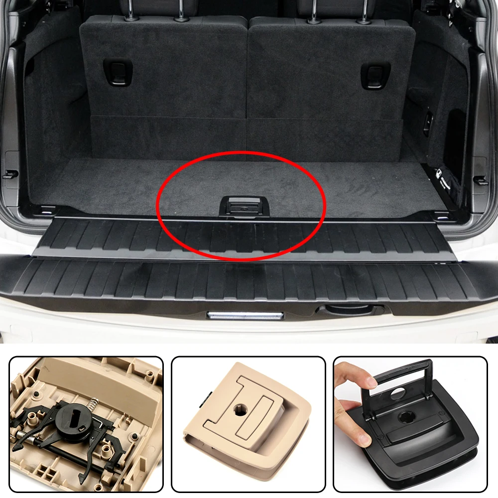 For BMW E70 X5 E71 X6 2006 2007 2008 2009 2010 2011 2012 2013 Car Rear Trunk Tail Cover Bottom Plate Mat Floor Carpet Handle