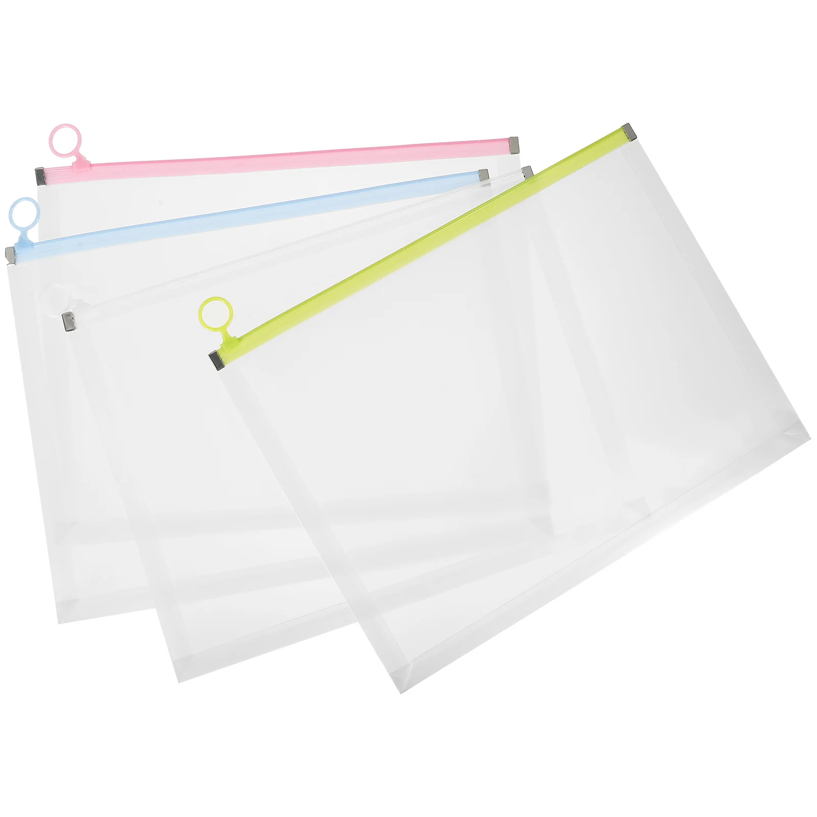 Cartelle Manila da 4 pezzi File da appendere colorato con tasche Organizer in plastica trasparente