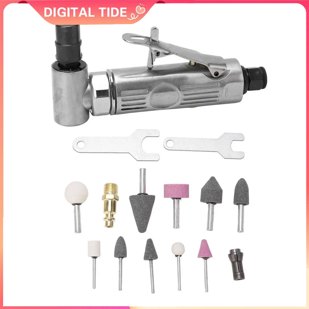 90 Degree Air Die Grinder Mini Air Grinder 2Inch Roll Lock Sanding Discs for Deburring Rust Removal Metal Grinding