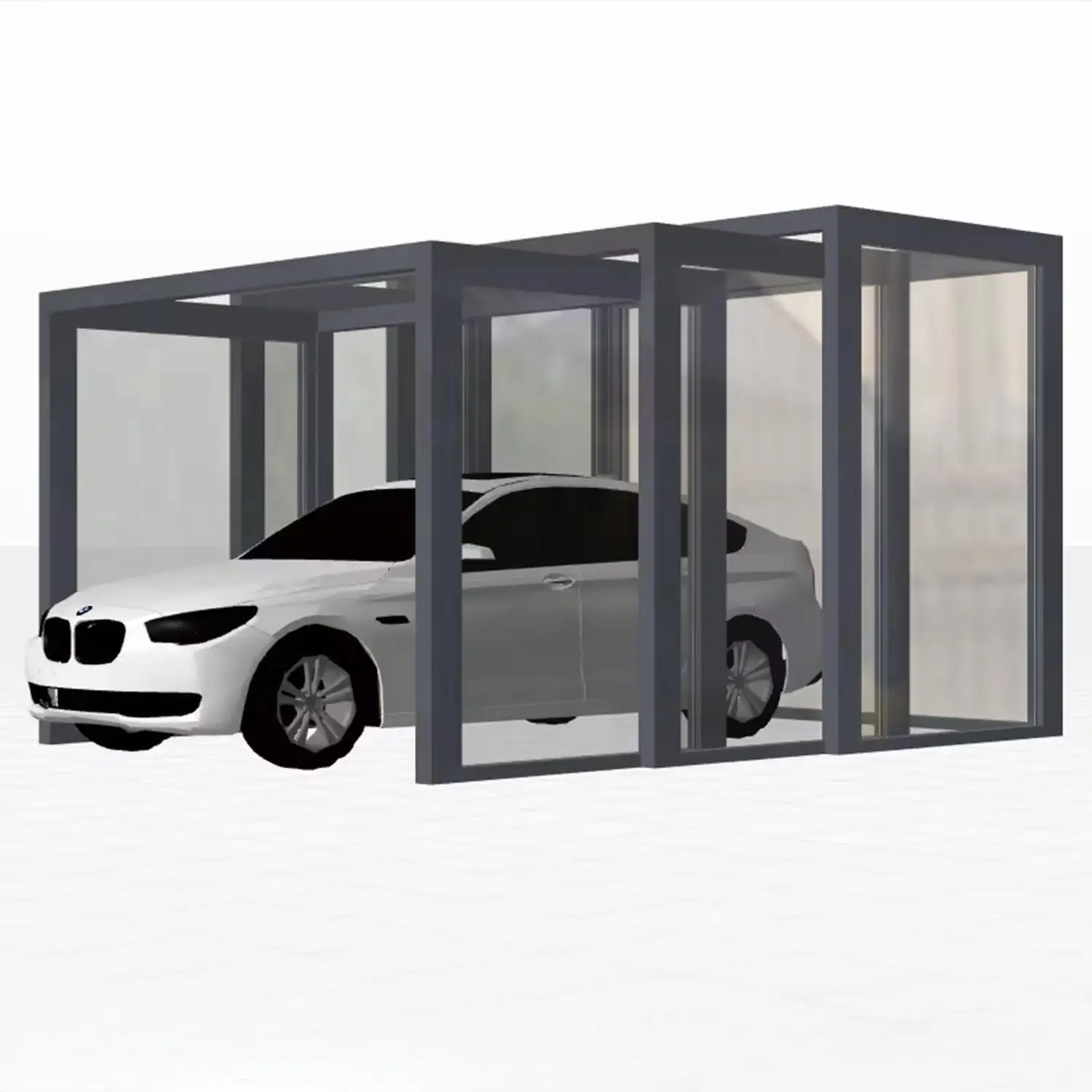 Mobile Foldable Electric Retractable Carport - Smart Automatic Sunroom Glass House & Garage Awning