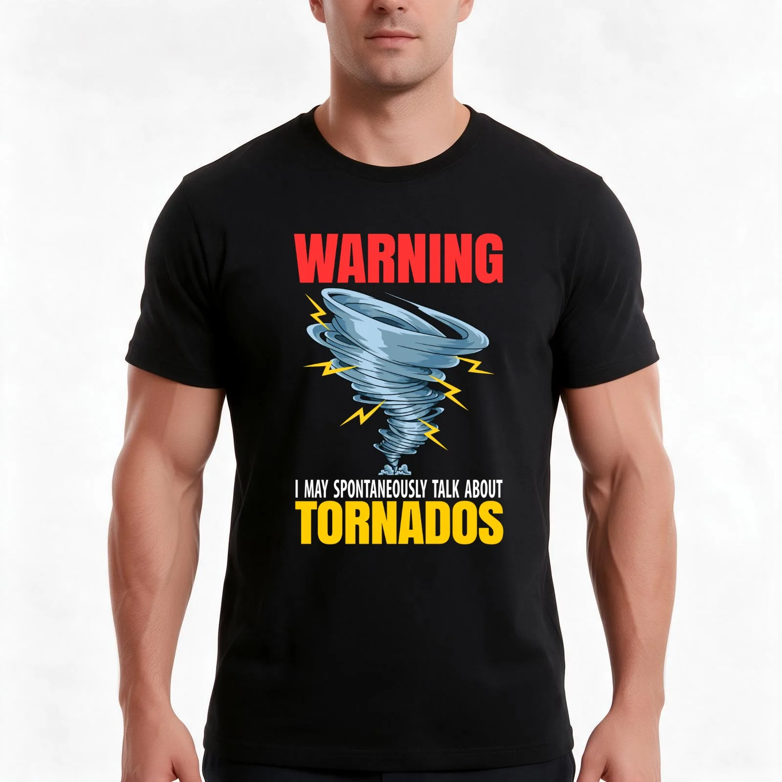 I talk about tornados - meteorologist Meteorology T-Shirt, Summer Casual Cotton Tee, Oversized Streetwear Tops, Unisex Men Women