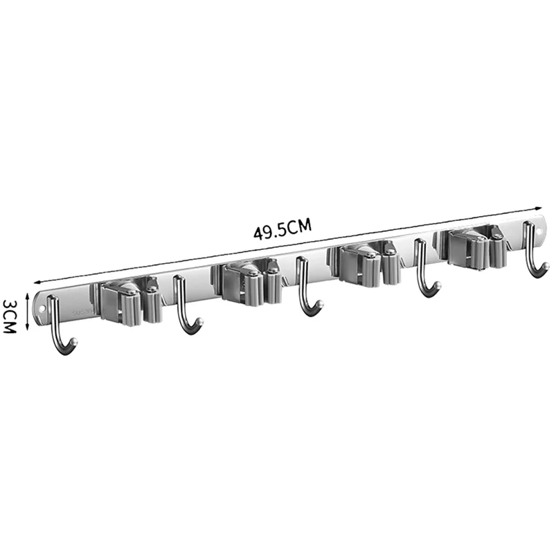 Gantungan Pel Organizer Terpasang Di Dinding Dapur Penyimpanan Garasi Terpasang Di Dinding, Rak Utilitas Binatu