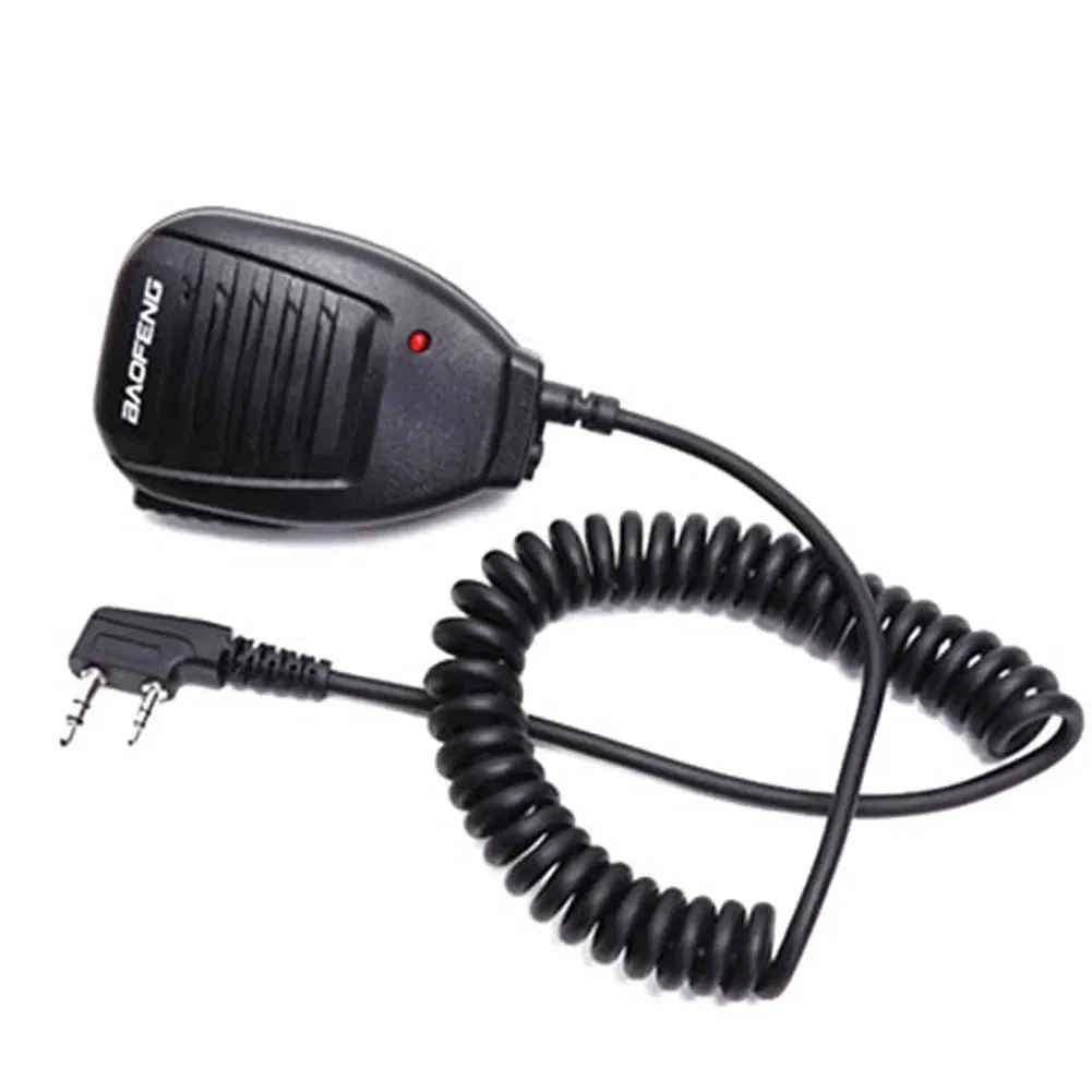 Mikrofon Speaker genggam, pengeras suara mikrofon untuk Baofeng UV-5R BF-888S Radio Walkie talkie Radio genggam