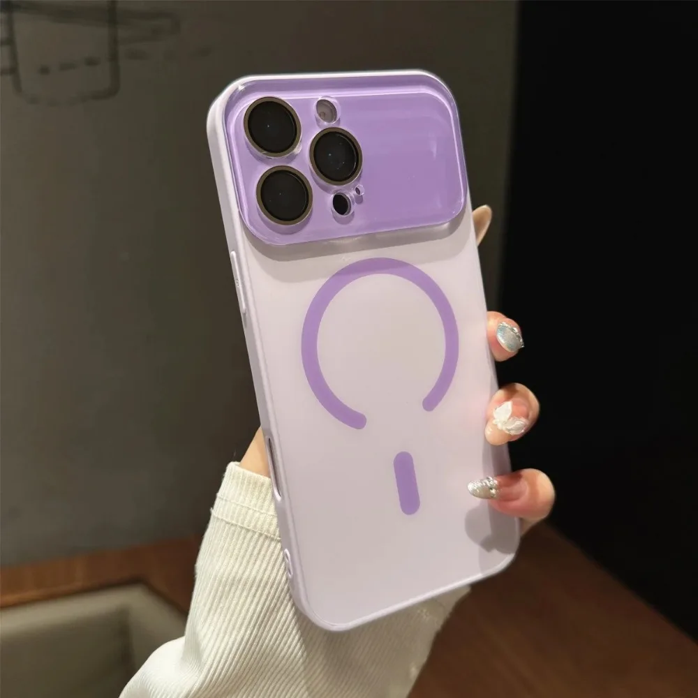 Funda magnética oficial Magsafe de Color caramelo para IPhone 17Air 16E 15 14 13 12 17 Pro Max cubierta protectora de lente Camear de carga inalámbrica