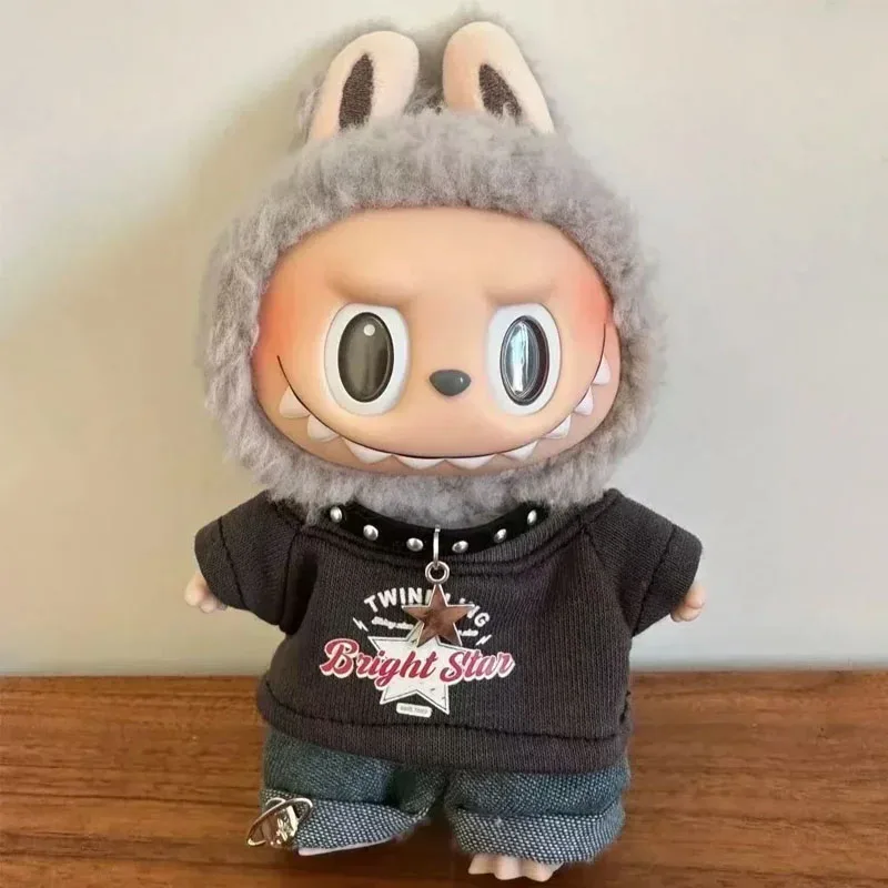 

Labubu Clothes Doll American Hip Hop V1 V2 Doll Clothing Accessories Labubu Clothes Designer 15/17cm Doll Toy