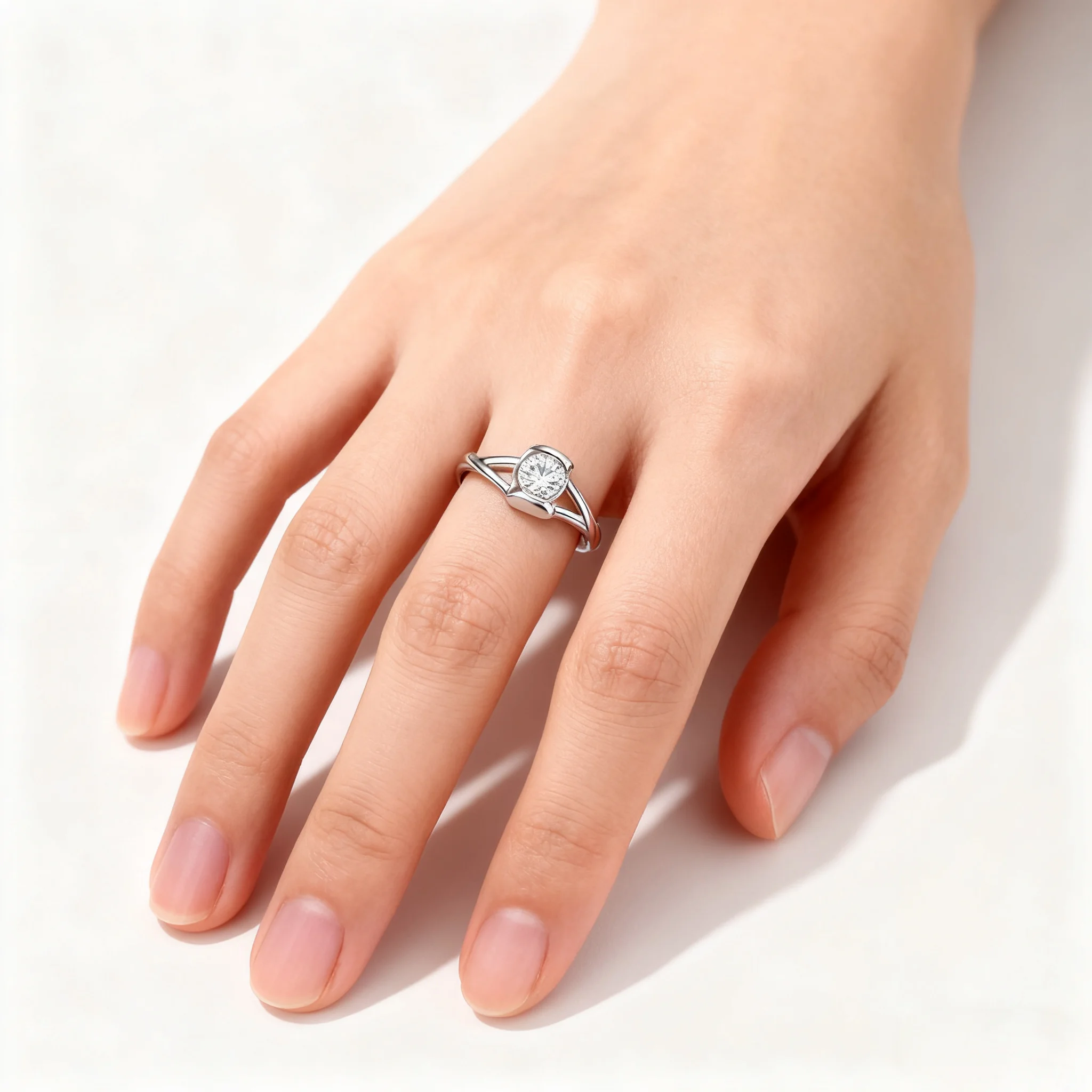 925 Sterling Silver Ring Shining Cubic Zircon Eternity Promise Jewelry for Woman Girlfriend Heart Austrian Crystal Bague