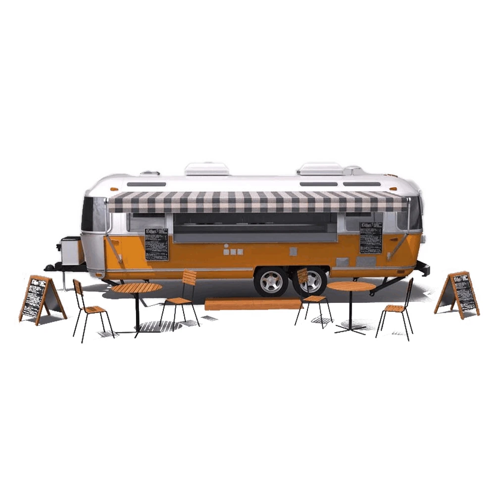 Airstream Concession Food Trailer Mobile Kitchen Outdoor Food Truck Catering Trailer Restaurant  Hot Dog Coffee Vending Cart