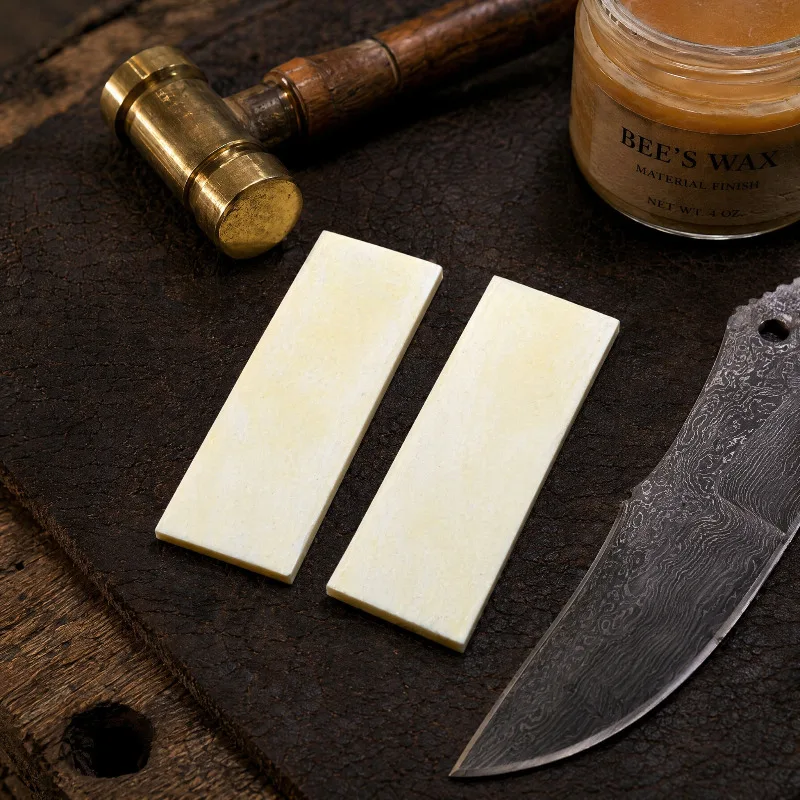 1pieces Lmitation Bovine Bone Material for DIY Knife Handle Material for Damascus Cutting Tool Septum 90x30x5mm