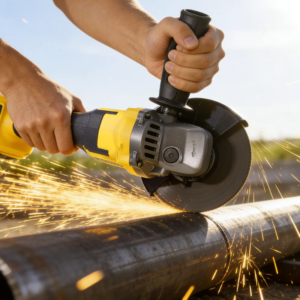 MELLWIN 125MM Bürstenloser Elektrischer Winkelschleifer 3-Gang M14 Schneid- und Poliermaschine Holzbearbeitungswerkzeug für Makita 18V Akku – Detail 9