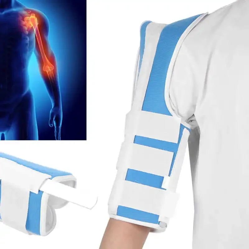 Adjustable Upper Arm Splint Splint Breathable Humeral Brace Support Protector Shoulder Elbow Stabilizer for Fracture Recovery