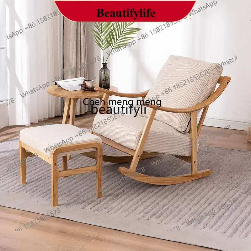 

D178 Y yj Nordic Single-Seat Sofa Chair Modern Simple Removable and Washable Living Room Bedroom Balcony Rocking Chair Leisure C