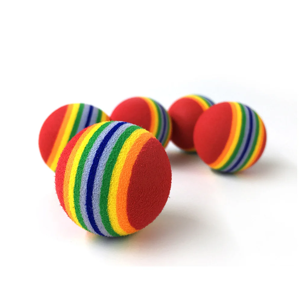 

12pcs 35CM Rainbow Ball EVA Sponge Pet Dog Puppy Snack Ball Chew Training Toy Toy EVA Rainbow Ball