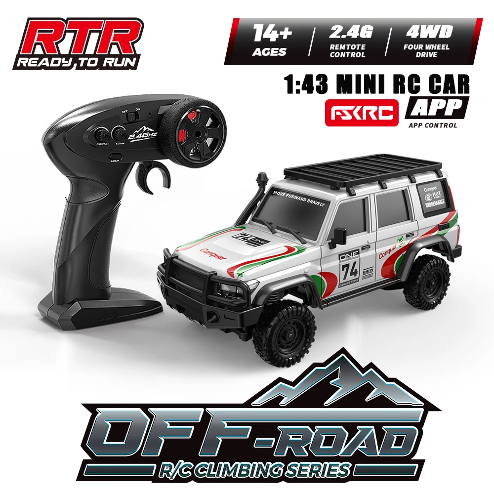 

HB-R4301-R4312 1:43 2.4G Full Scale 4WD Simulation Climbing RC Car Double Shell Vehicle Toys