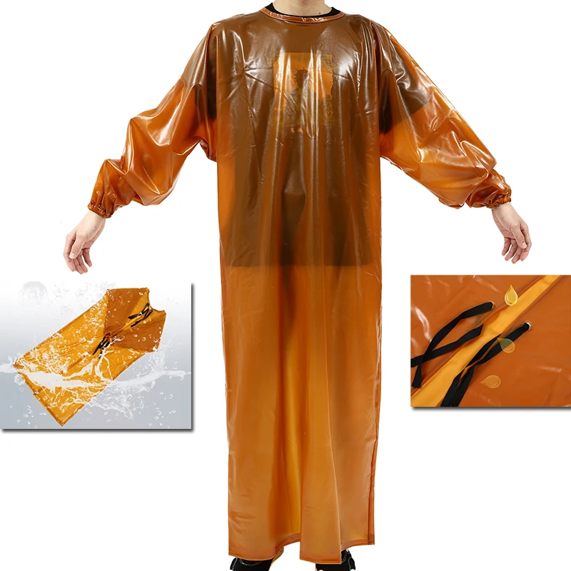 Ropa de trabajo impermeable, monos para hombres, babero, casa de matanza, traje de Pvc, bata, chaqueta, delantal de aceite para hombres, bata para mujeres a prueba de salpicaduras