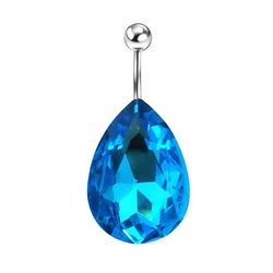 Starbeauty Big Water Drop Navel Piercing Ombligo CZ Zircon Navel Ring Belly Button Rings Pircing Nombril Dance Party Jewelry