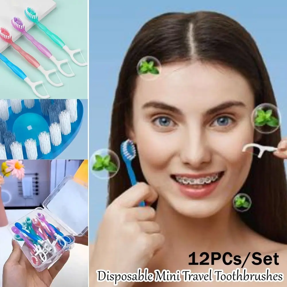 

with Freshening Bead Mini Travel Toothbrush Oral Hygiene Care Disposable Mini Prepasted Toothbrush Travel Portable