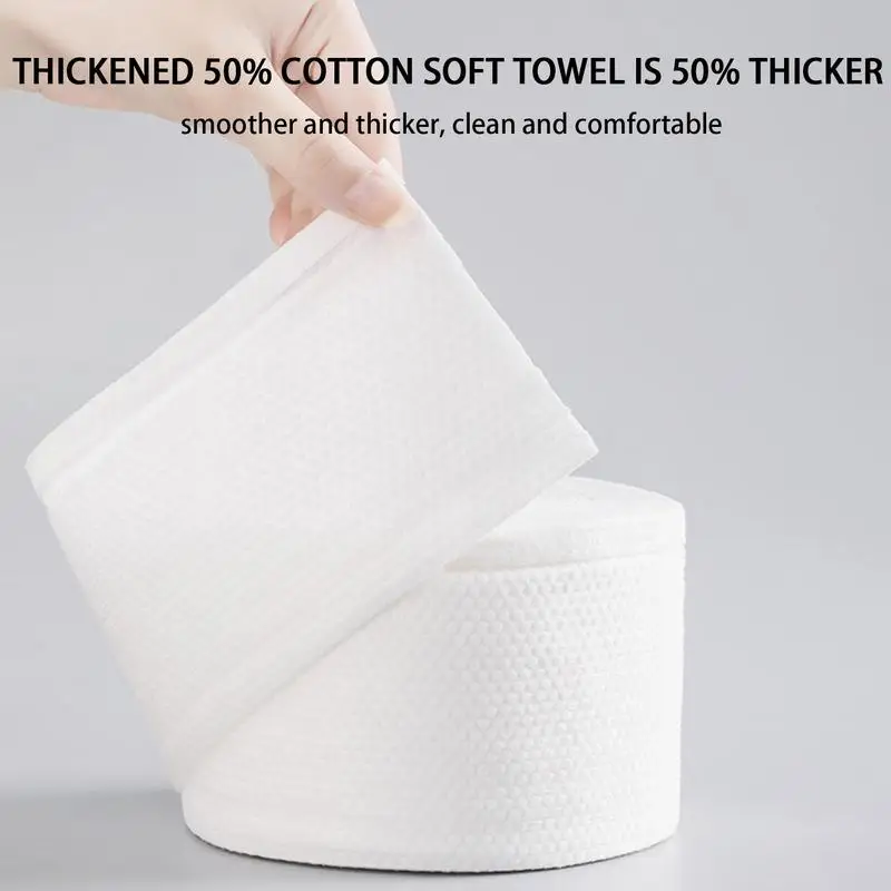 Disposable Face Towel Soft Thick Cotton Tissue Makeup Remove Towels Wet And Dry Use Wipes Reusable Facial Cleansing Tissue