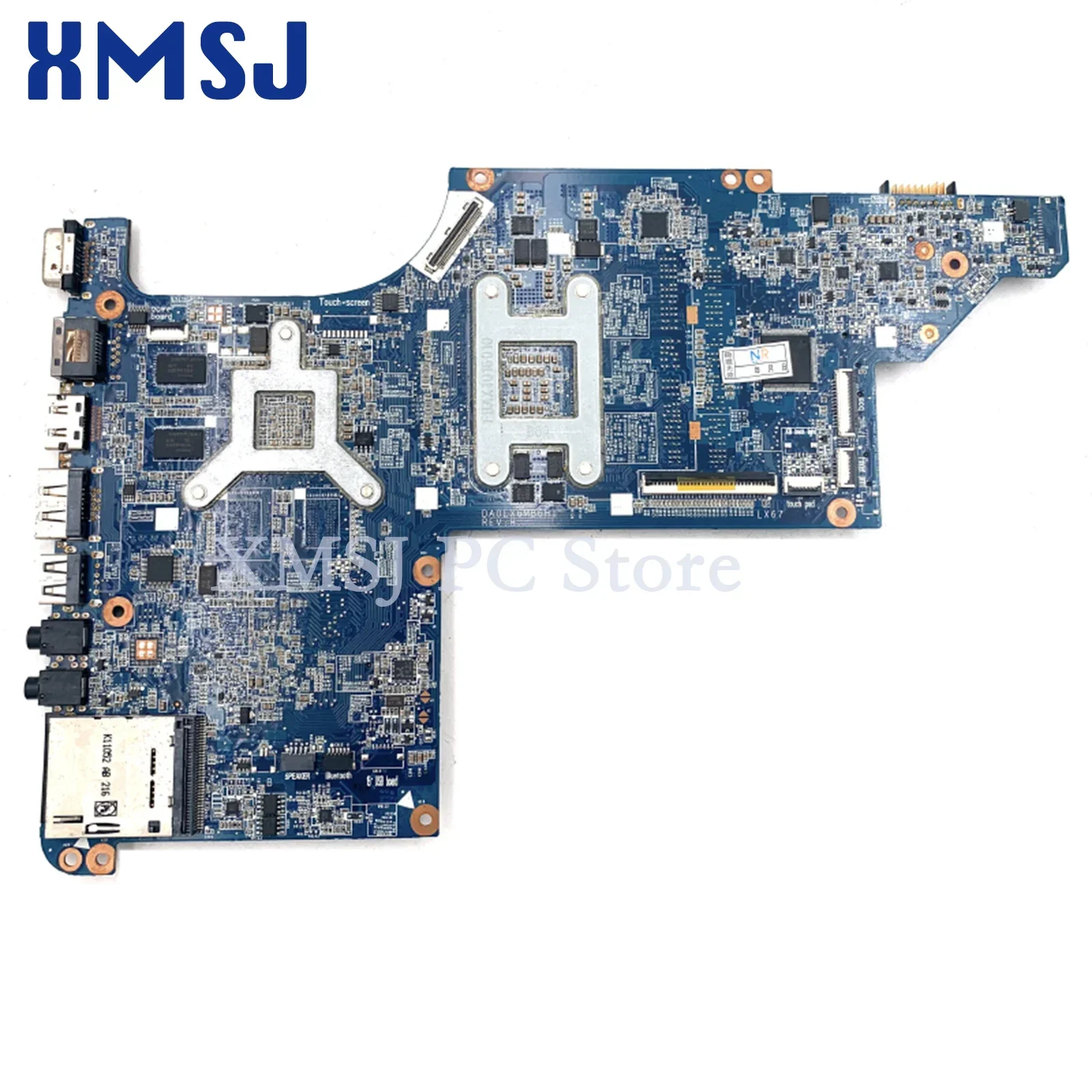 XMS For HP Pavilion DV7-4000 Laptop Motherboard DA0LX6MB6H1 609787-001 630985-001 HM55 DDR3 HD6300 GPU Free CPU Full Test