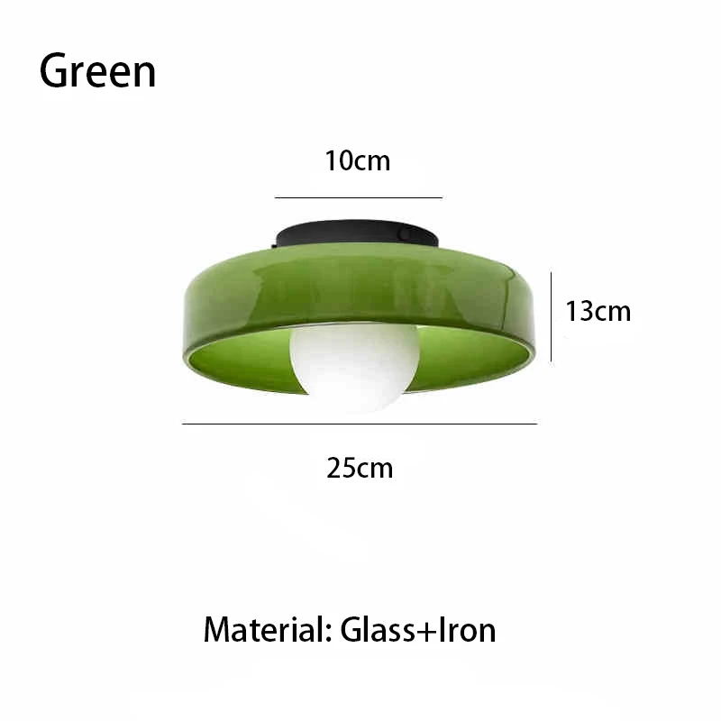 Modernvintage Glazen Plafondlamp Gang Gang Balkon Keuken Hal Licht Slaapkamer Plafondlamp Multi-Gekleurd Glas